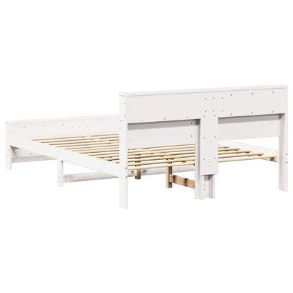 vidaXL Bed Frame with Headboard White 160 x 200 cm Engineered Wood