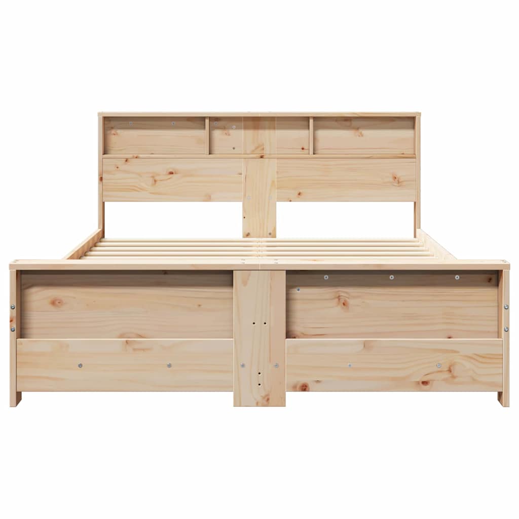 vidaXL Bed Frame with Headboard Brown 150 x 200 cm Engineered Wood