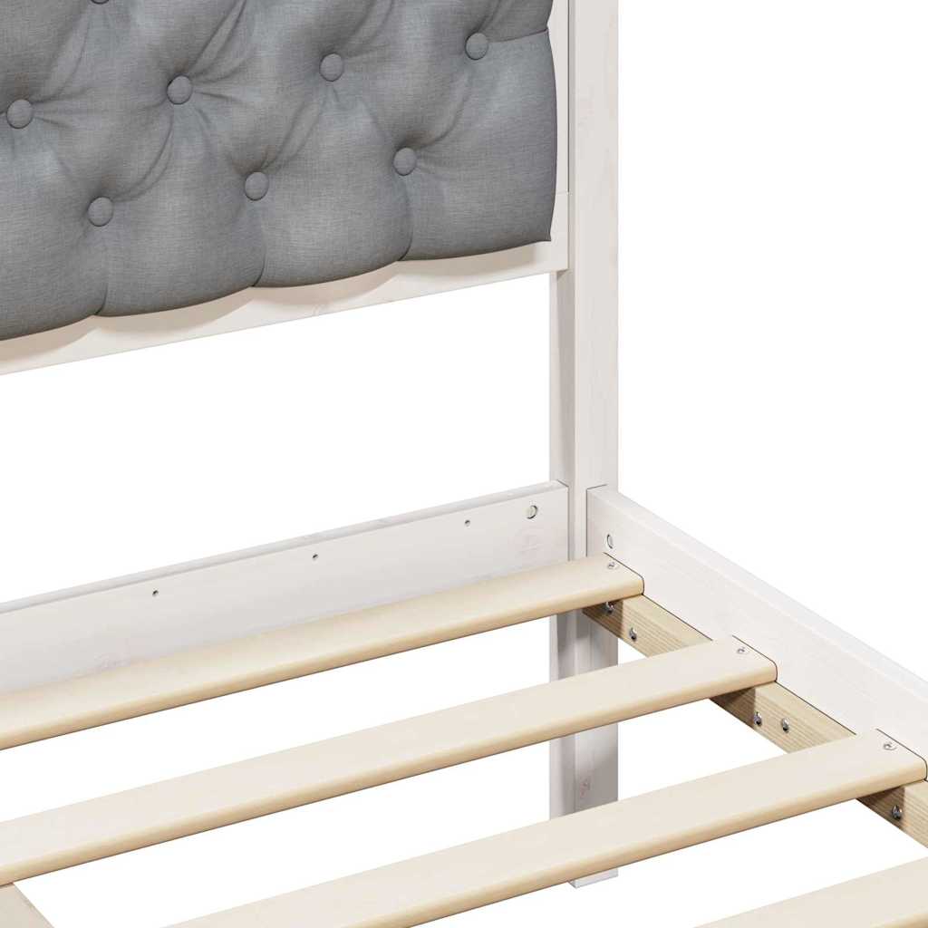 vidaXL Bed Frame Light Grey 180 x 200 cm Solid Pine Wood