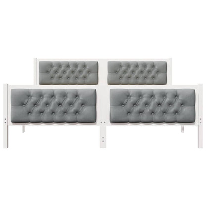 vidaXL Bed Frame Light Grey 180 x 200 cm Solid Pine Wood