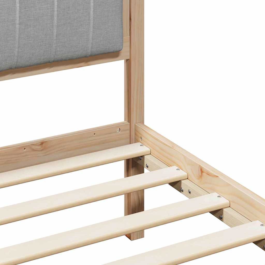 vidaXL Bed frame Brown and light grey 180 x 200 cm Solid pine wood