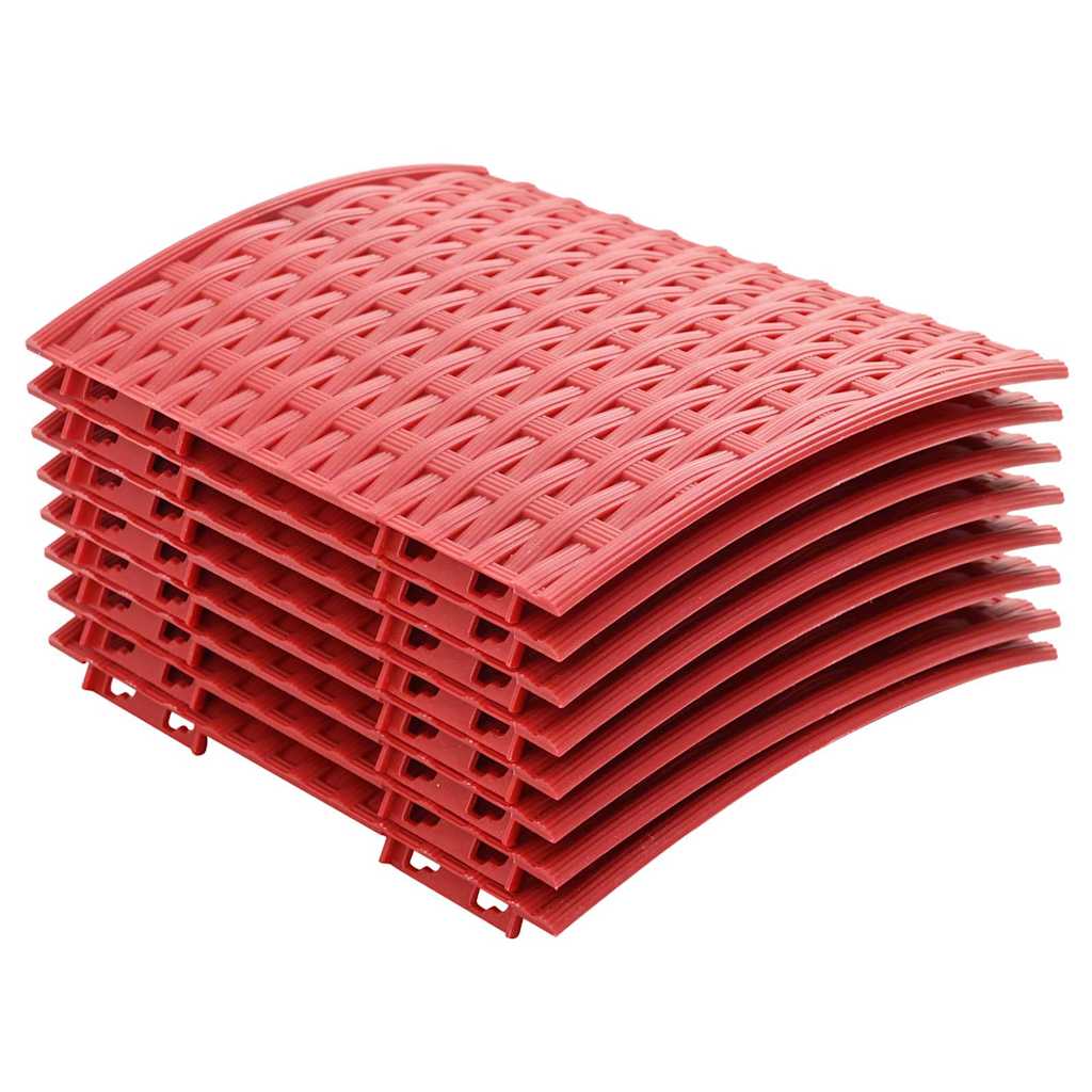vidaXL ChristmasTreeSkirt Red Ø 65 x 24 cm Plastic