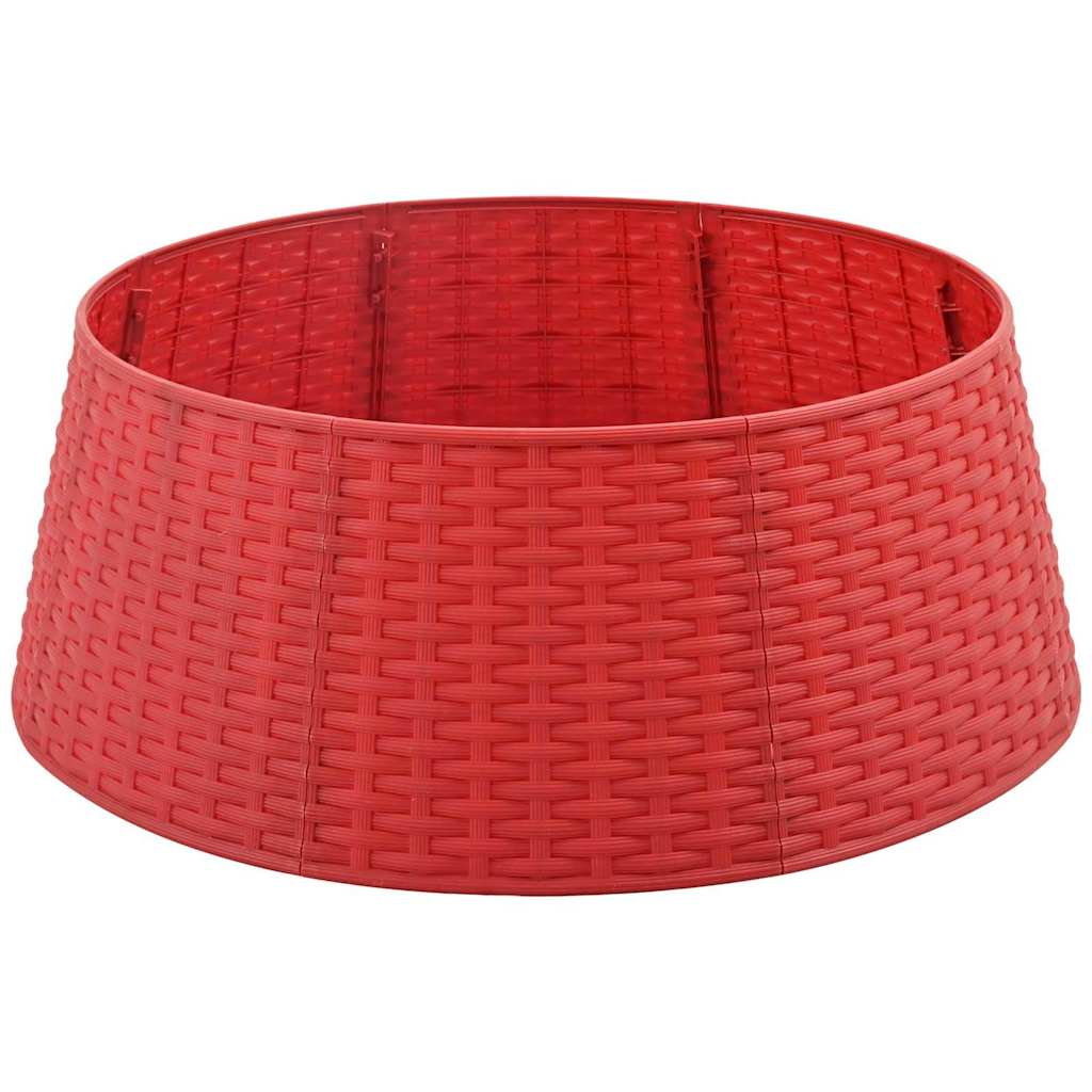 vidaXL ChristmasTreeSkirt Red Ø 65 x 24 cm Plastic