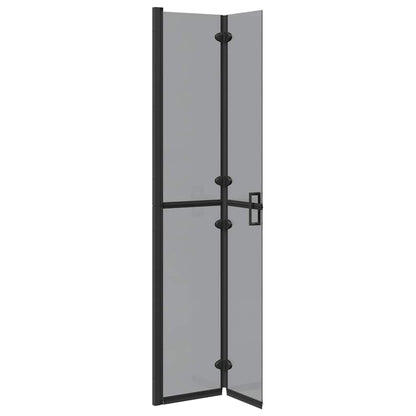 vidaXL Walk-In Shower Wall Folding Black 70 x 6.5 x 190 cm