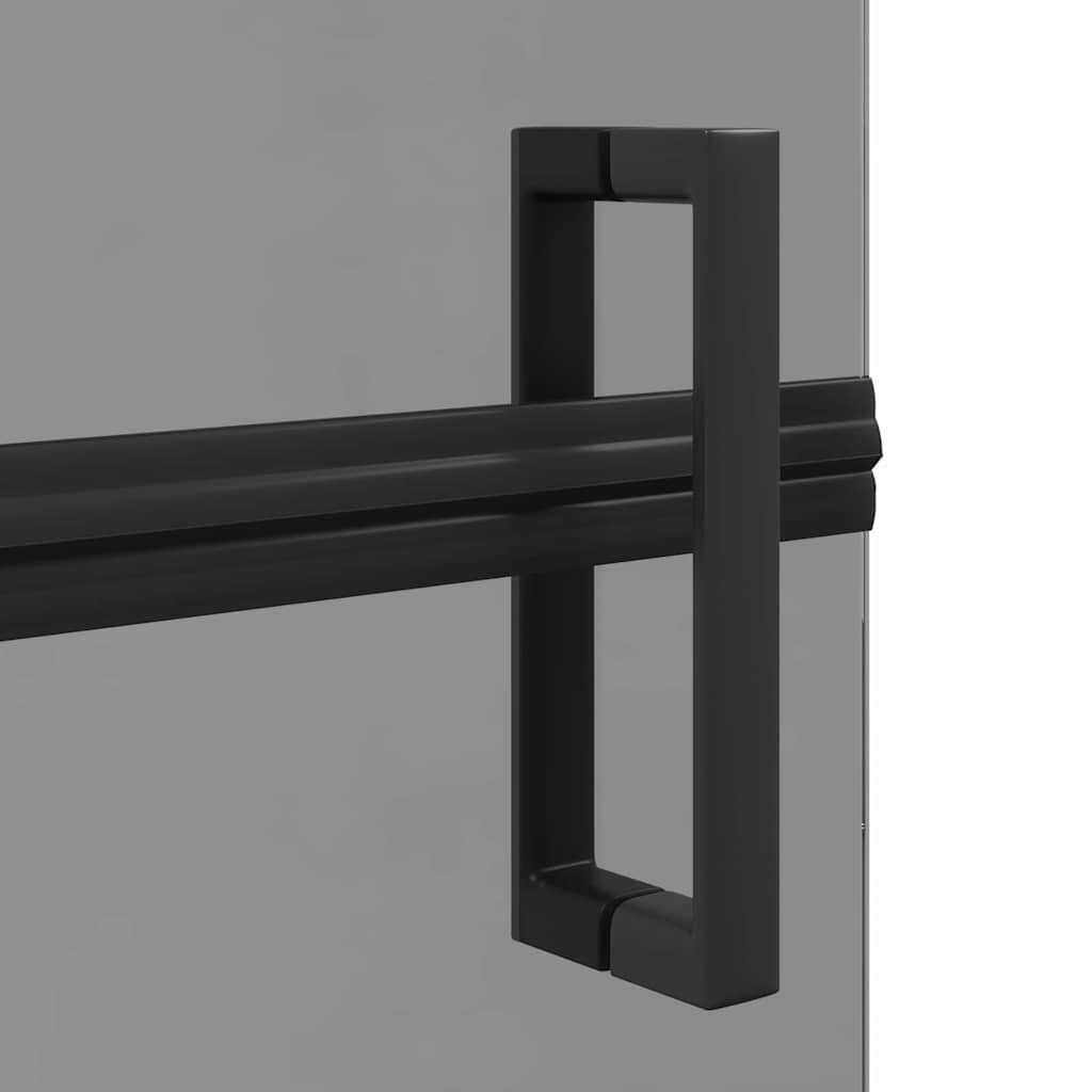 vidaXL Walk-In Shower Wall Folding Black 80 x 6.5 x 190 cm