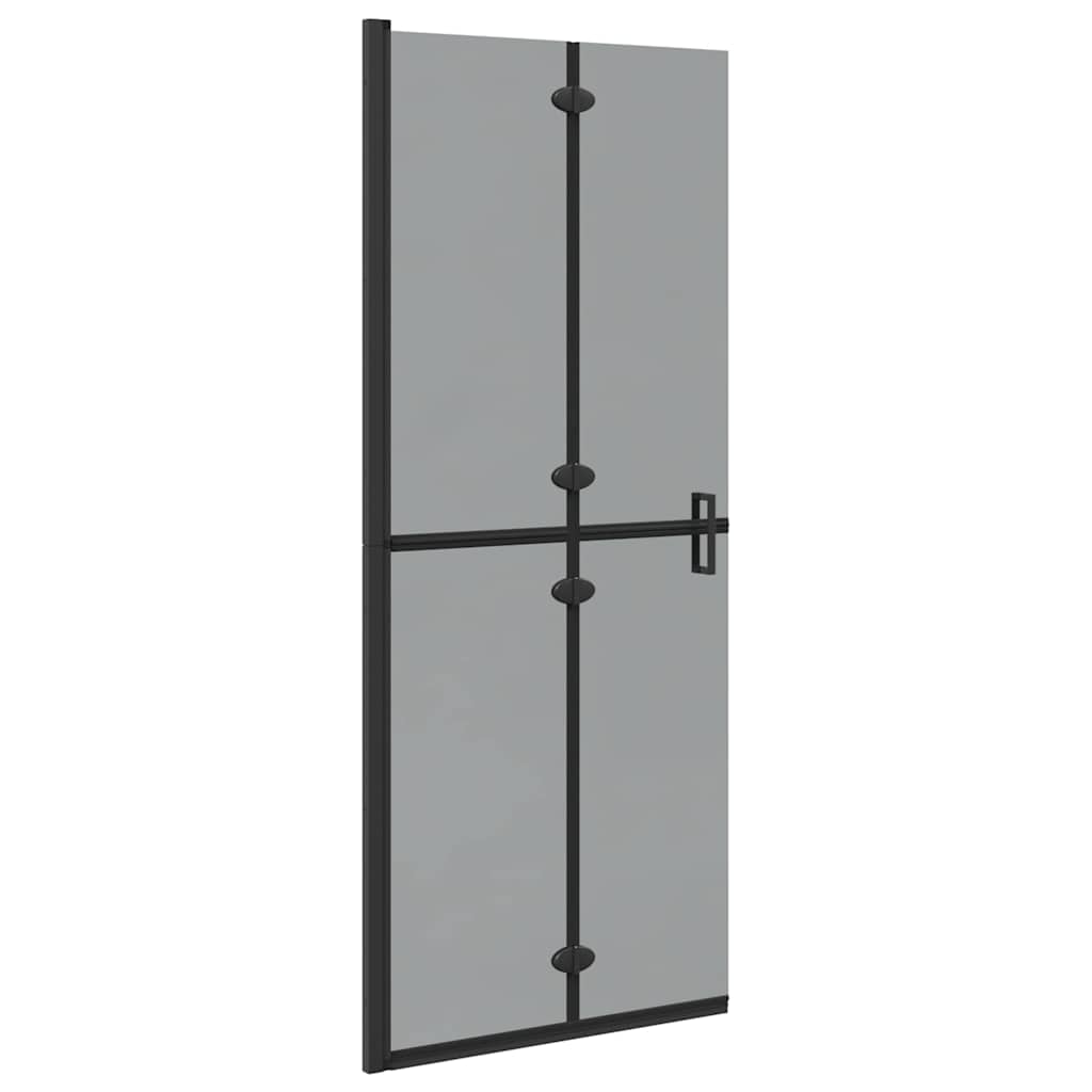 vidaXL Walk-In Shower Wall Folding Black 80 x 6.5 x 190 cm