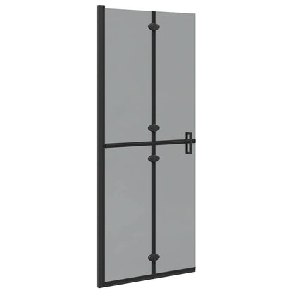 vidaXL Walk-In Shower Wall Folding Black 80 x 6.5 x 190 cm