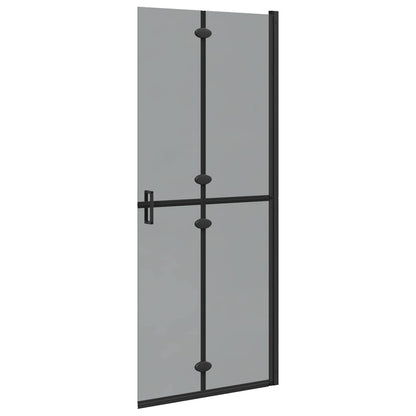 vidaXL Walk-In Shower Wall Folding Black 80 x 6.5 x 190 cm