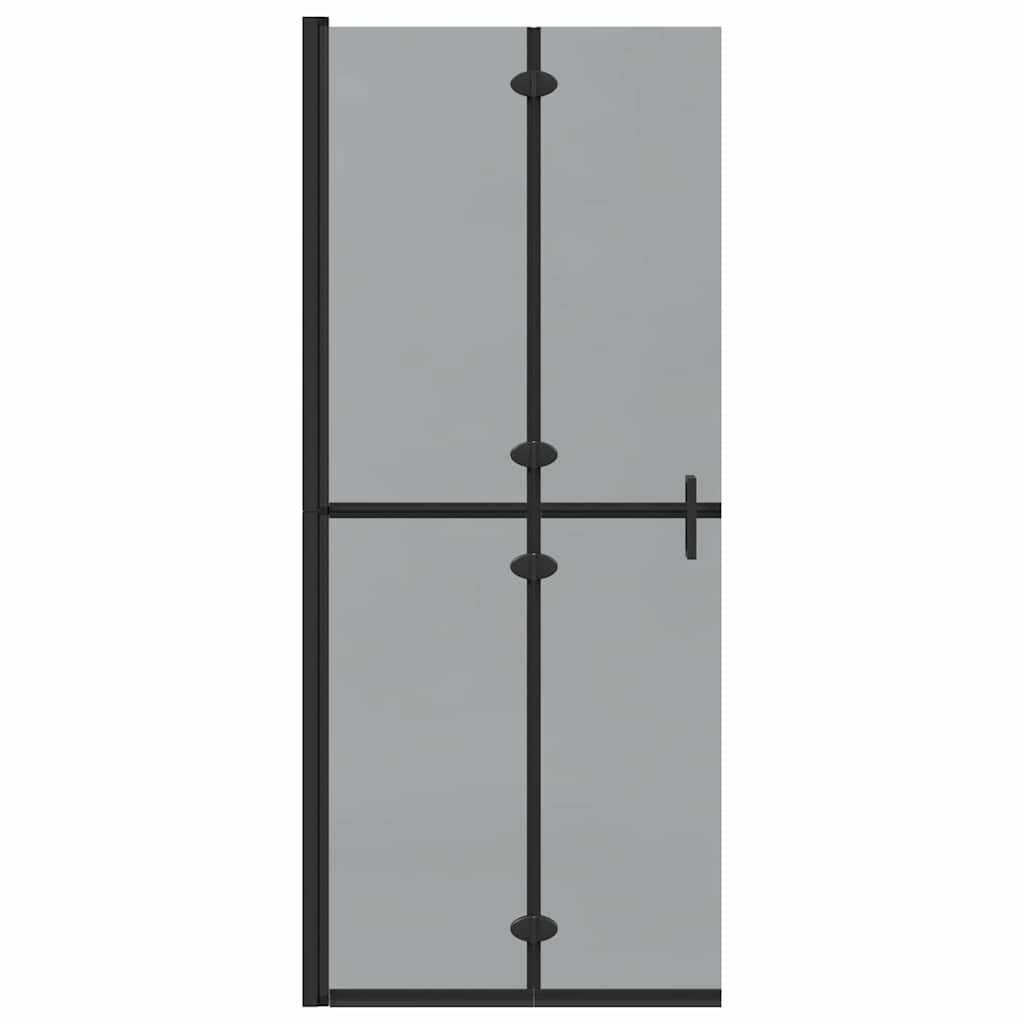 vidaXL Walk-In Shower Wall Folding Black 80 x 6.5 x 190 cm