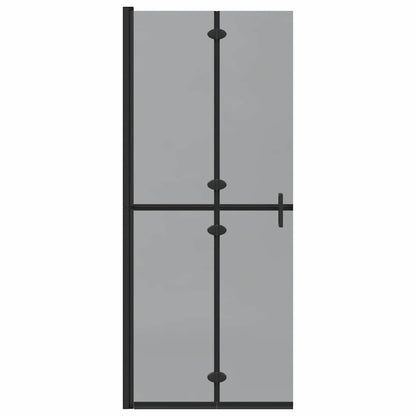 vidaXL Walk-In Shower Wall Folding Black 80 x 6.5 x 190 cm