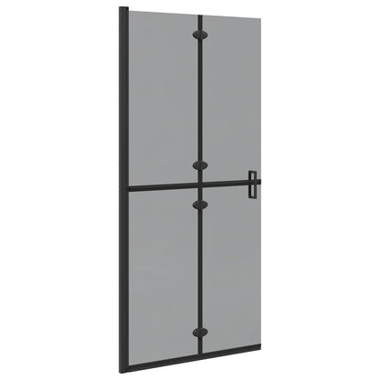 vidaXL Walk-in shower wall Black and dark transparent 90 x 190 cm