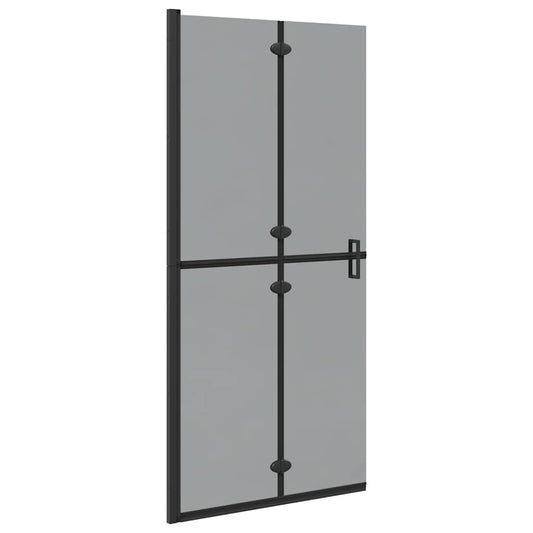 vidaXL Walk-In Shower Wall Folding Black 90 x 6.5 x 190 cm