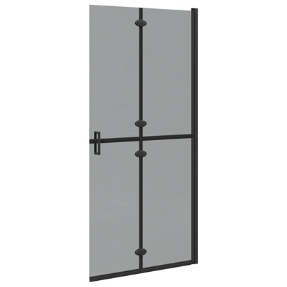 vidaXL Walk-in shower wall Black and dark transparent 90 x 190 cm