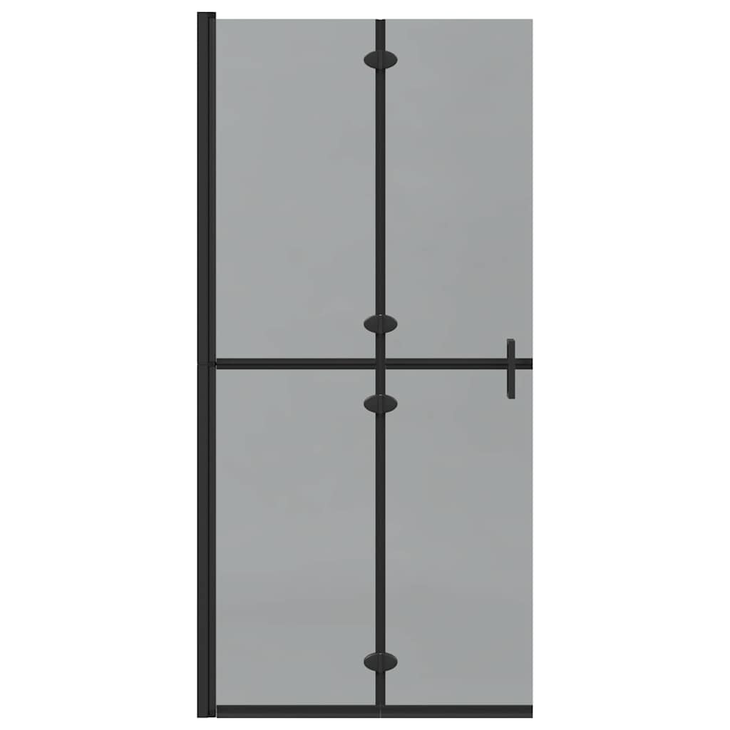 vidaXL Walk-in shower wall Black and dark transparent 90 x 190 cm