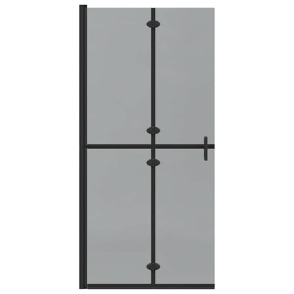 vidaXL Walk-in shower wall Black and dark transparent 90 x 190 cm