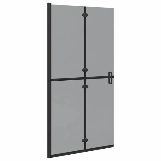 vidaXL Walk-In Shower Wall Folding Black 100 x 6.5 x 190 cm