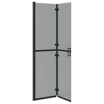 vidaXL Walk-In Shower Wall Folding Black 100 x 6.5 x 190 cm
