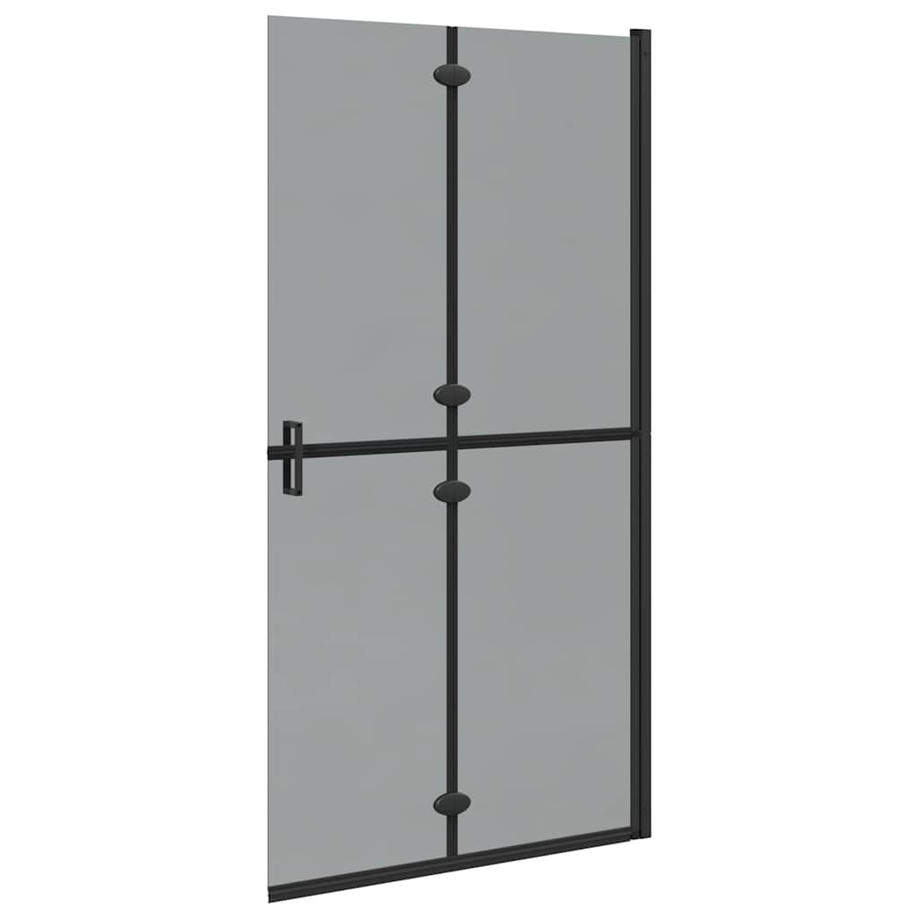 vidaXL Walk-In Shower Wall Folding Black 100 x 6.5 x 190 cm