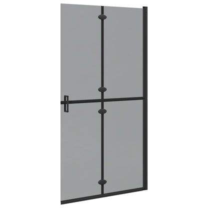 vidaXL Walk-In Shower Wall Folding Black 100 x 6.5 x 190 cm