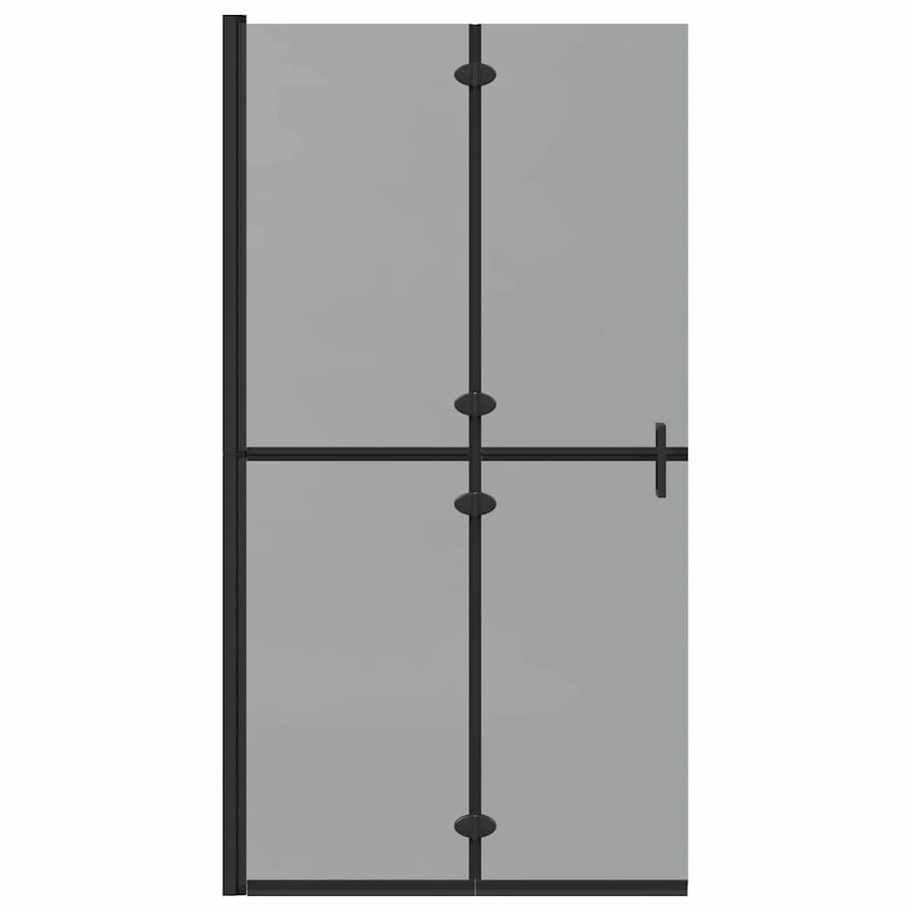 vidaXL Walk-In Shower Wall Folding Black 100 x 6.5 x 190 cm