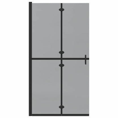 vidaXL Walk-In Shower Wall Folding Black 100 x 6.5 x 190 cm