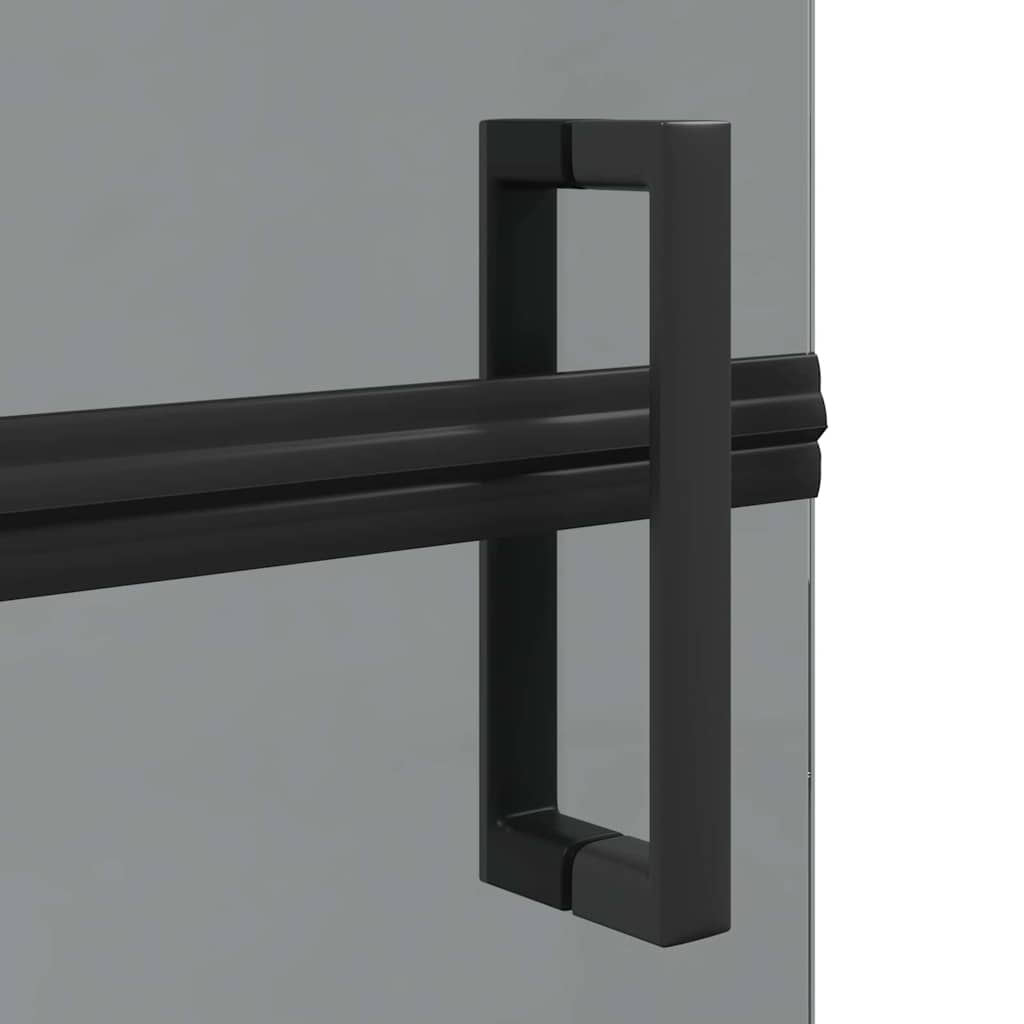 vidaXL Walk-In Shower Wall Folding Black 120 x 6.5 x 190 cm