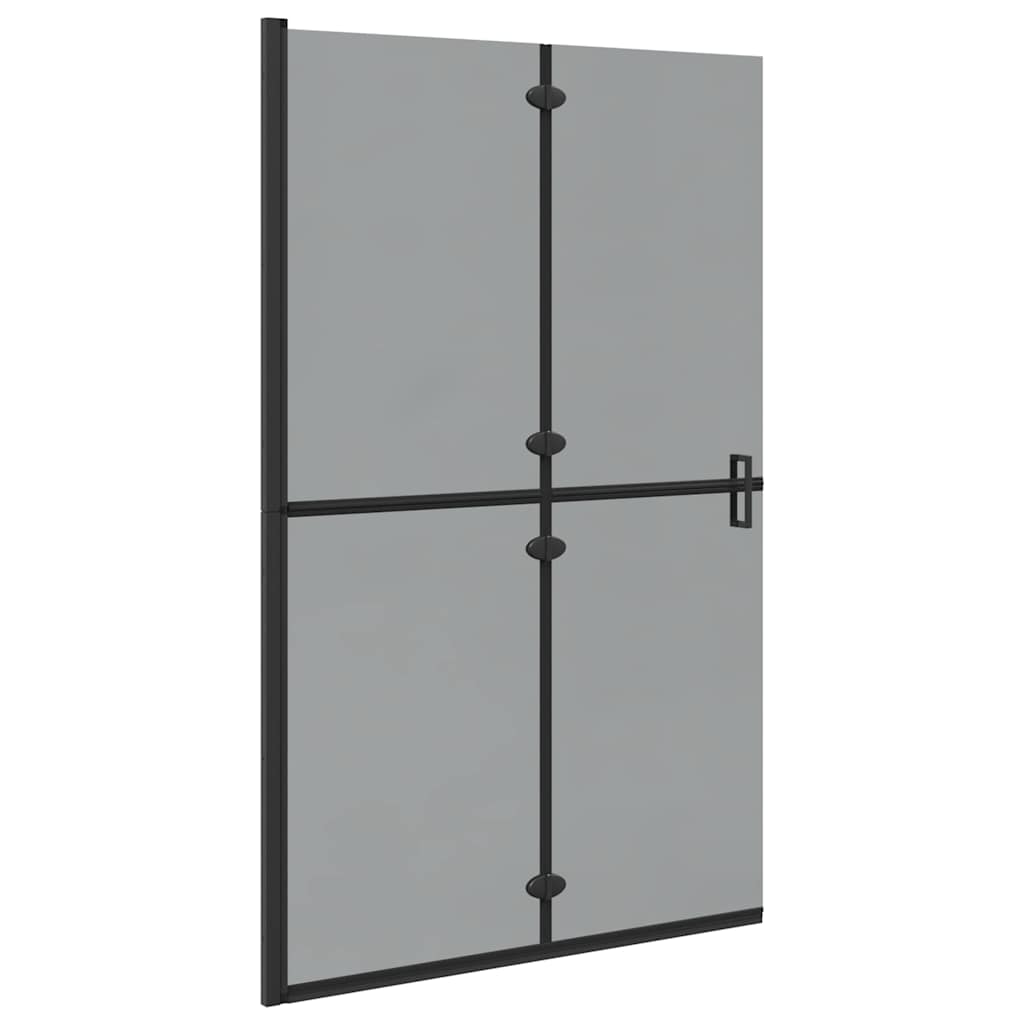 vidaXL Walk-In Shower Wall Folding Black 120 x 6.5 x 190 cm