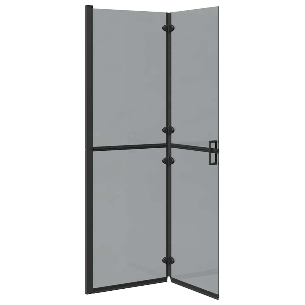 vidaXL Walk-In Shower Wall Folding Black 120 x 6.5 x 190 cm