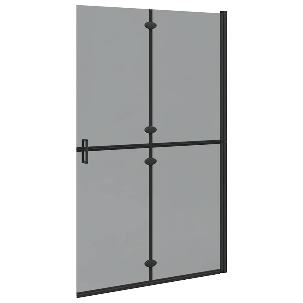 vidaXL Walk-In Shower Wall Folding Black 120 x 6.5 x 190 cm