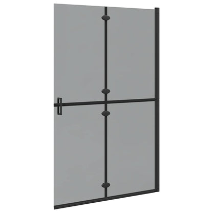 vidaXL Walk-In Shower Wall Folding Black 120 x 6.5 x 190 cm