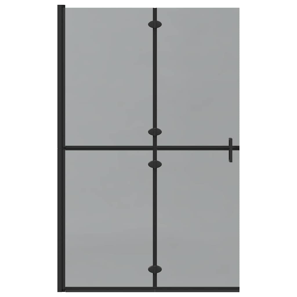 vidaXL Walk-In Shower Wall Folding Black 120 x 6.5 x 190 cm
