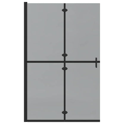 vidaXL Walk-In Shower Wall Folding Black 120 x 6.5 x 190 cm