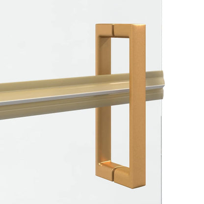 vidaXL Walk-In Shower Wall Folding Gold 90 x 6.5 x 190 cm
