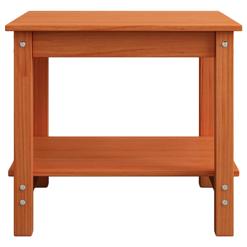 vidaXL Coffee Table Wax brown 50 x 50 x 45 cm Solid pine wood