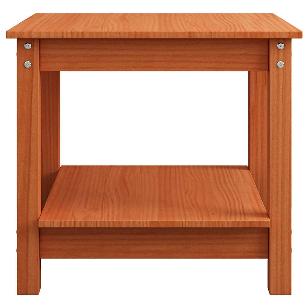 vidaXL Coffee Table Wax brown 50 x 50 x 45 cm Solid pine wood