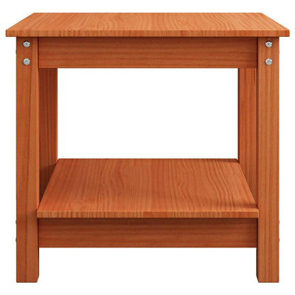vidaXL Coffee Table Wax brown 50 x 50 x 45 cm Solid pine wood