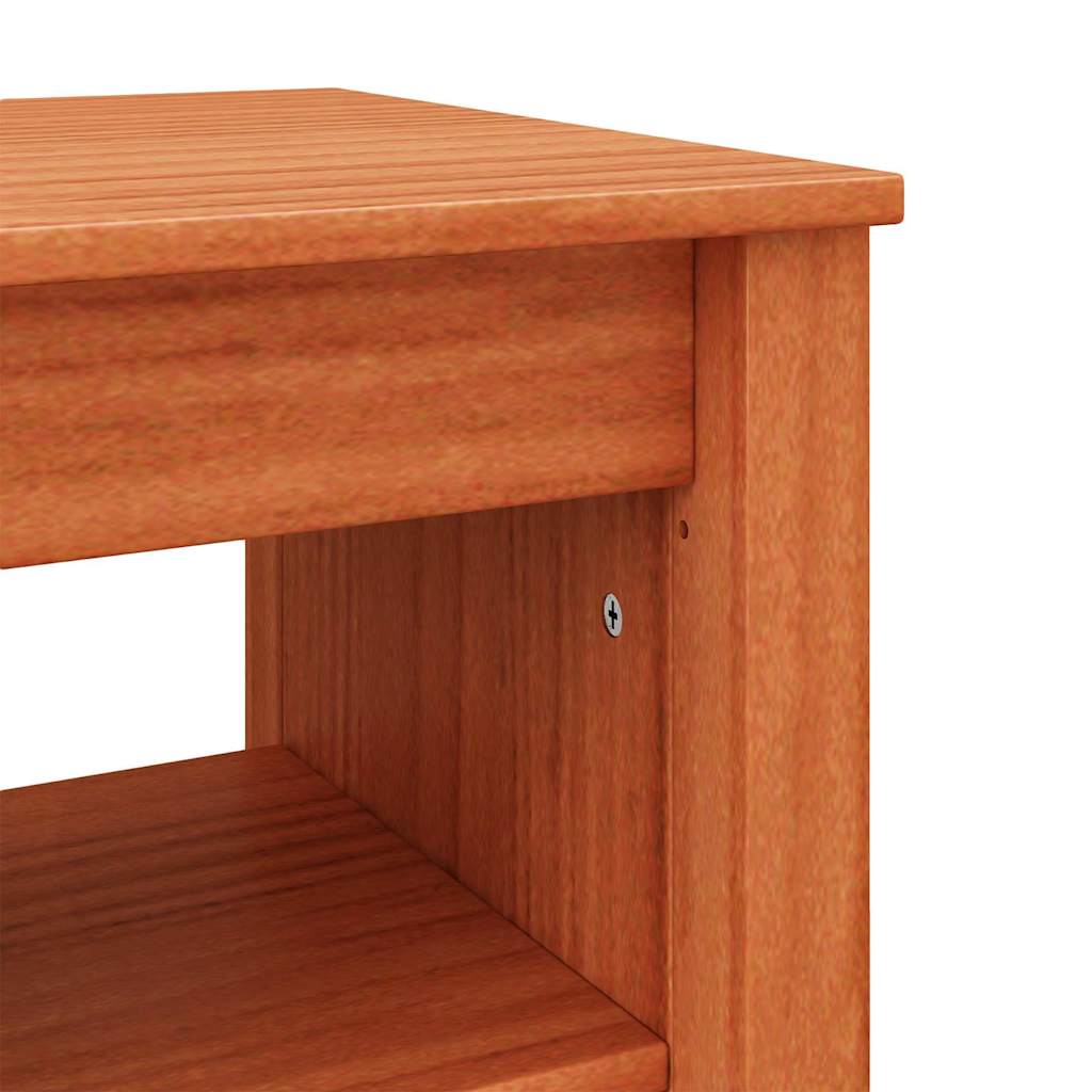 vidaXL Shoe Bench with Shelf with Storage Wax Brown 160 x 36.5 x 50 cm