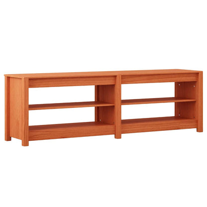 vidaXL Shoe Bench with Shelf with Storage Wax Brown 160 x 36.5 x 50 cm