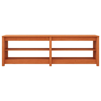 vidaXL Shoe Bench with Shelf with Storage Wax Brown 160 x 36.5 x 50 cm