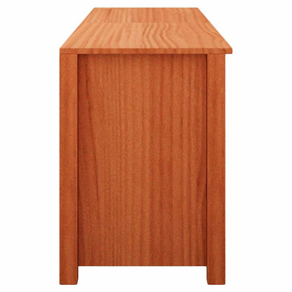 vidaXL Shoe Bench with Shelf with Storage Wax Brown 160 x 36.5 x 50 cm