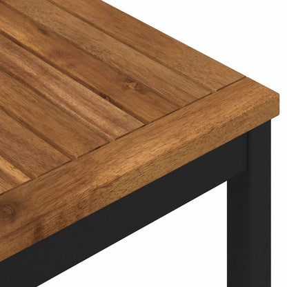 vidaXL Garden Dinner Table Natural and Black 196 x 100.5 x 75 cm