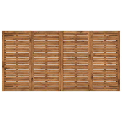 vidaXL Garden Dinner Table Natural and Black 196 x 100.5 x 75 cm