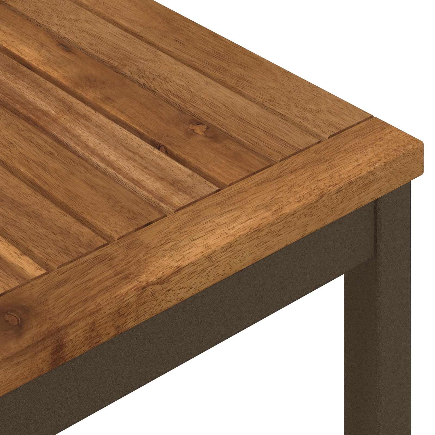vidaXL Garden Dinner Table Natural and Coffee 196 x 100.5 x 75 cm