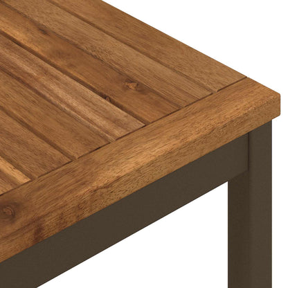 vidaXL Garden Dinner Table Natural and Coffee 196 x 100.5 x 75 cm