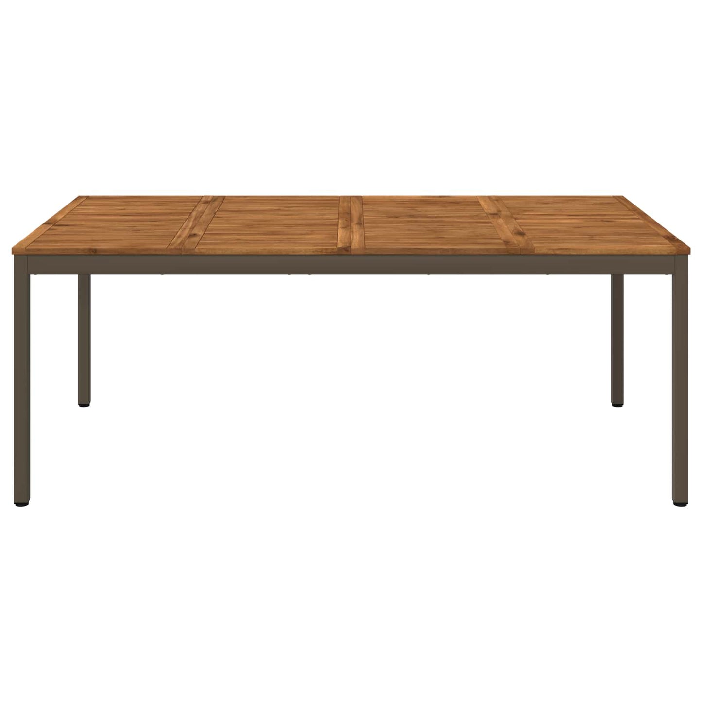 vidaXL Garden Dinner Table Natural and Coffee 196 x 100.5 x 75 cm