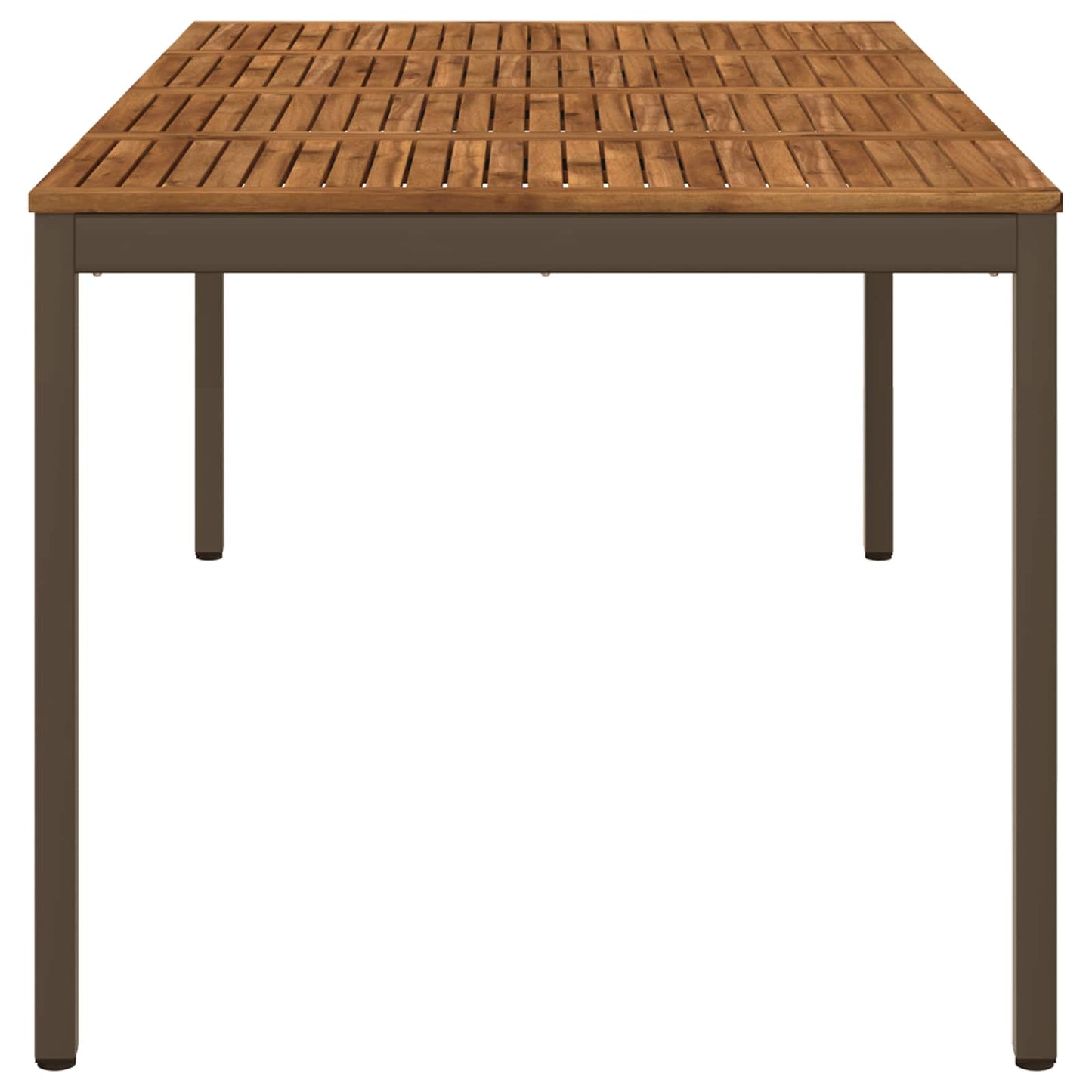 vidaXL Garden Dinner Table Natural and Coffee 196 x 100.5 x 75 cm
