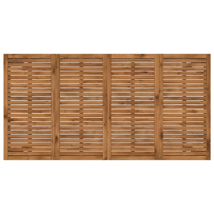 vidaXL Garden Dinner Table Natural and Coffee 196 x 100.5 x 75 cm