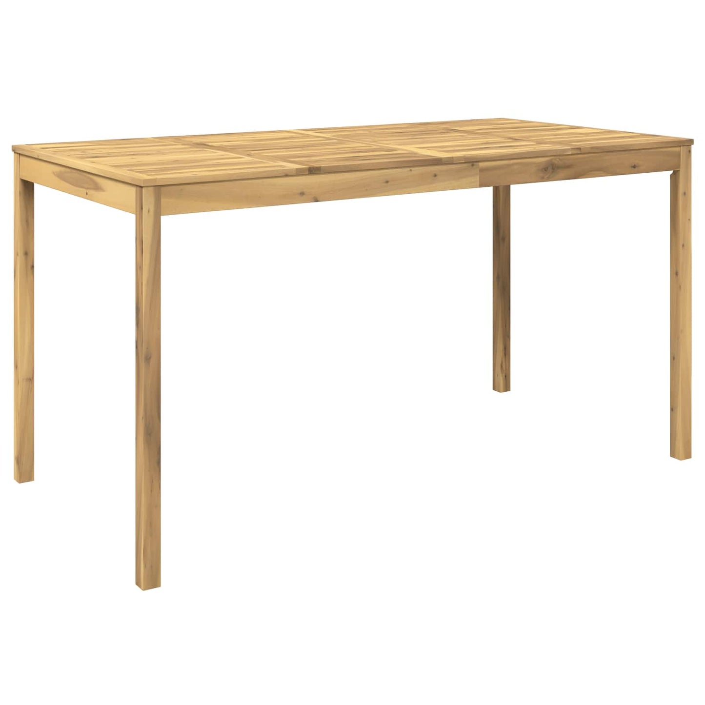 vidaXL Garden Bar Table White 196 x 100 x 105 cm Solid Acacia Wood