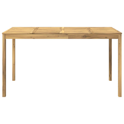 vidaXL Garden Bar Table White 196 x 100 x 105 cm Solid Acacia Wood
