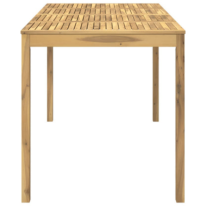 vidaXL Garden Bar Table White 196 x 100 x 105 cm Solid Acacia Wood